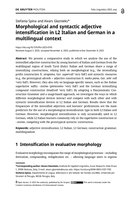 Morphological and syntactic adjective intensification in L2 Italian and German in a multilingual context