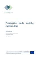 TRANSNATURE Priporočila glede politike: Julijske Alpe. Upravljanje