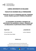 La prospettiva di bambini e bambine sul  patrimonio nel quotidiano urbano: riflessioni per un'educazione al patrimonio future-oriented