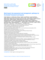 Multi-hazard risk assessment and management: pathways for the Sendai Framework and beyond