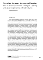 Stretched Between Servers and Services: Artistic and Institutional Strategies Dealing with Evolving Internet Infrastructures
