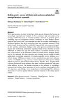 Online grocery service attributes and customer satisfaction: A weight analysis approach