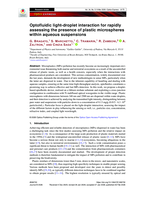 Optofluidic light-droplet interaction for rapidly assessing the presence of plastic microspheres within aqueous suspensions