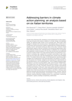 Addressing barriers in climate action planning: an analysis based on six Italian territories