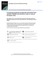 Functional ecosystem properties estimated from satellite PRISMA and Sentinel-2 data in natural European sites