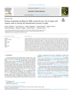 Primary metabolite profiling by NMR reveals the key role of sugars and organic acids in driving the domestication process in apple