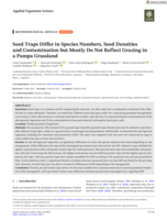 Seed Traps Differ in Species Numbers, Seed Densities and Contamination but Mostly Do Not Reflect Grazing in a Pampa Grassland