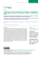 Upcycling a local by-product from viticulture: application of unripe grape juice as an alternative acidifier in elderflower syrup