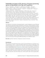 Stakeholder perception of the relevance of measures promoting species-rich garsslands in the Alps and Carpathians