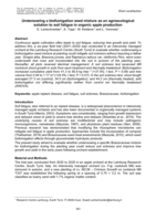 Undersowing a biofumigation seed mixture as an agroecological solution to soil fatigue in organic apple production
