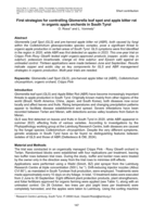 First strategies for controlling Glomerella leaf spot and apple bitter rot in organic apple orchards in South Tyrol