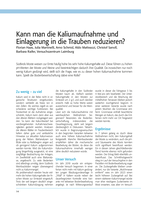 Kann man die Kaliumaufnahme und Einlagerung in die Trauben reduzieren?