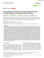 Multi‐Species Seed Mixtures for Sustainable Grazing in Europe? Exploring Livestock Farmers' Intention