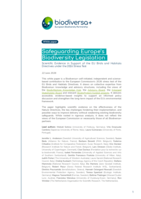 Safeguarding Europe’s Biodiversity Legislation – Scientific Evidence in Support of the EU Birds and Habitats Directives under the 2026 Stress Test