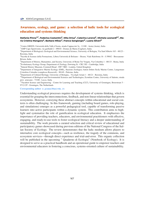 Awareness, ecology, and game: a selection of ludic tools for ecological education and systems thinking