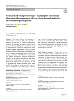 No islands of entrepreneurship: Mapping the trans-local dimension of entrepreneurial ecosystems through networks of accelerator participation