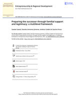 Preparing the successor through familial support and legitimacy: A multilevel framework