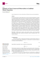 Statistics of Non-Conserved Observables in Lindblad Master Equations