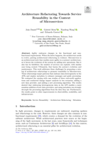 Architecture refactoring towards service reusability in the context of microservices