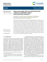 Water-processable PSS-free PEDOT:NO3/PVA colloid for sustainable organic electrochemical transistors