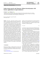 Scalar–tensor gravity and Aharonov–Bohm electrodynamics with bosons: applications to superconductors