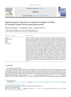 Exploring Experts’ discourses in Corporate Foresight: Unveiling the temporal tension between past-present-future