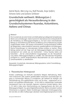 Grundschulsysteme weltweit: Bildungs(un-)gerechtigkeit als Herausforderung in den Grundschulsystemen Ruandas, Kolumbiens, Italiens und Chinas