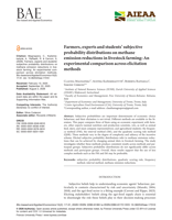 Farmers, experts and students’ subjective probability distributions on methane emission reductions in livestock farming: An experimental comparison across elicitation methods