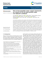 Role of biocompatible metal–organic frameworks as a source of iron for plant growth under iron-deficient conditions