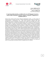 L’esperienza laboratoriale a corollario del corso di Pedagogia Generale a Scienze della Formazione Primaria: integrare contenuti e competenze in modalità hands-on
