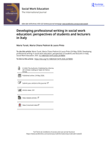 Developing professional writing in social work education: perspectives of students and lecturers in Italy