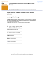 Protecting the patient in value-based pricing schemes
