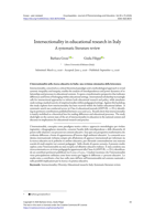 Intersectionality in educational research in Italy: A systematic literature review