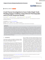 Crack Process Investigation in Gears Under Single Tooth Bending Fatigue Condition Using Infrared Thermography and 3D XFEM Numerical Models