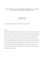 Selective Mortality or Growth after Childhood?: What Really is Key to Understand the Puzzlingly Tall Adult Heights in sub-Saharan Africa