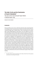 The Italia Turrita and the Feminization of Fascist Colonialism: The Case of the Livia de Kuzmik Papini Reliefs in Bolzano-Bozen, Italy