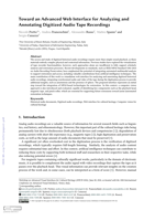 Toward an Advanced Web Interface for Analyzing and Annotating Digitized Audio Tape Recordings