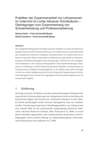 Praktiken der Zusammenarbeit von Lehrpersonen im Unterricht im Lichte inklusiver Schulkulturen: Überlegungen zum Zusammenhang von Schulentwicklung und Professionalisierung
