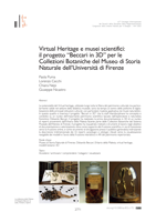 Virtual Heritage e musei scientifici: il progetto “Beccari in 3D” per le Collezioni Botaniche del Museo di Storia Naturale dell’Università di Firenze