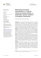 Rethinking formative interventions in cultural-historical activity theory: A systematic review toward a conceptual framework