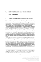 Italy: federalism and intervention