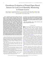 Greenhouse Evaluation of Printed Paper-Based Sensors for Leaf-Level Humidity Monitoring in Tomato Leaves