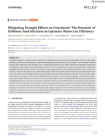 Mitigating Drought Effects on Grasslands: The Potential of Different Seed Mixtures to Optimize Water Use Efficiency
