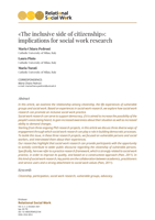 «The inclusive side of citizenship»: implications for social work research