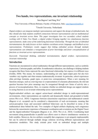 Two hands, two representations, one invariant relationship