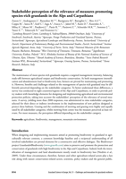Stakeholder perception of the relevance of measures promoting species-rich grasslands in the Alps and Carpathians
