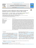 Heterogeneous orchard configurations support abundant breeding bird populations and diverse communities in intensive apple orchards