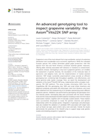An advanced genotyping tool to inspect grapevine variability: the Axiom®Vitis22K SNP array