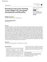 Smart(er) rural areas: Framing ‘smart villages’ for conceptual development and EU policy