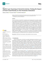 Mobile Laser Scanning in Forest Inventories: Testing the Impact of Point Cloud Density on Tree Parameter Estimation